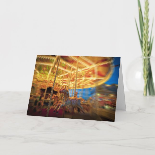 All The Fun Of The Fair Carousel Greetings Card (Front)