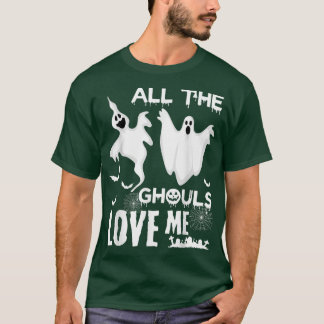 All The Ghouls Love Me Cute Ghost Halloween Boy Ki T-Shirt