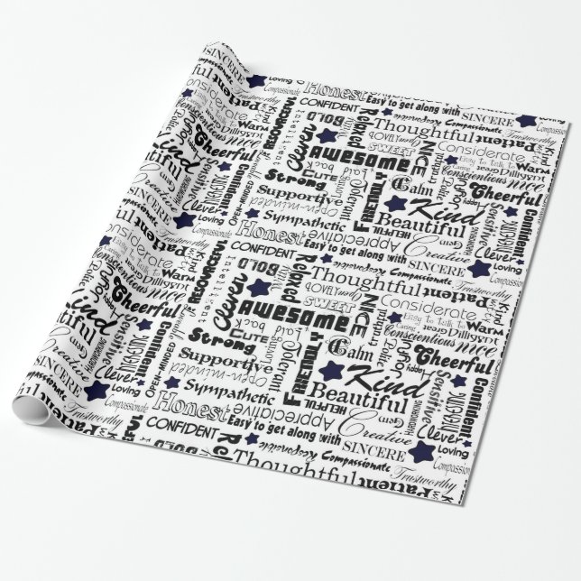 All the Good Things About You Wrapping Paper (Unrolled)