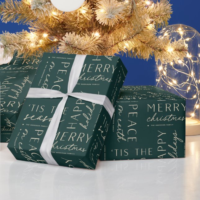 All The Holiday Wishes Personalised Wrapping Paper (Holidays)