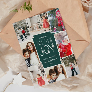 All the Joy   Multi Photo Collage Holiday Card
