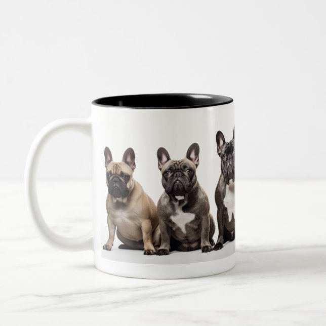 All the Little Frenchies Two-Tone Coffee Mug (Left)