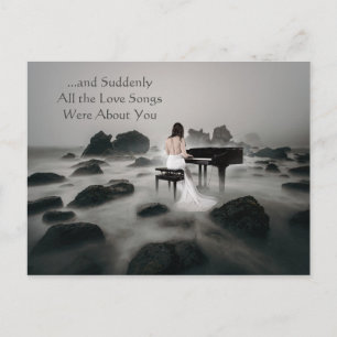 All The Love Songs Were About You Romantic Quote Postcard