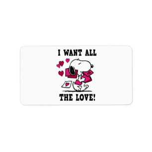 All The Love Valentine Label