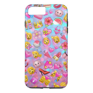 All the Pink Girl Emojis Collage Pattern iPhone 8 Plus/7 Plus Case