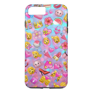 All the Pink Girl Emojis Collage Pattern iPhone 8 Plus/7 Plus Case
