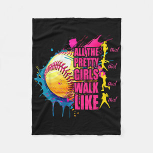 All The Pretty Girls Walk Like This Softll Player  Fleece Blanket