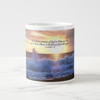 'All The Promises of God' Ocean Large Coffee Mug