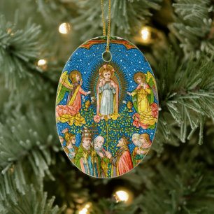 All the Saints Adore Thee (VVP OO2) w/Text Oval Ceramic Ornament