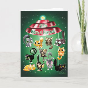 ALL THE WARM & FUZZIES (matte) by Jeff Willis Art Holiday Card