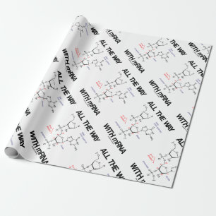 All The Way With mRNA Messenger RNA Molecular Bio Wrapping Paper