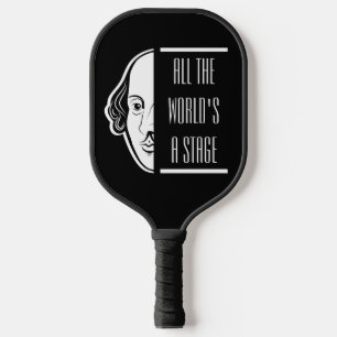 All The World's A Stage Shakespeare Quote Thespian Pickleball Paddle