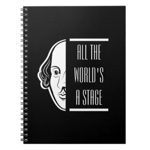 All The World's A Stage Shakespeare Thespian Notebook