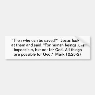 All Things Are Possible For God Bumper Sticker