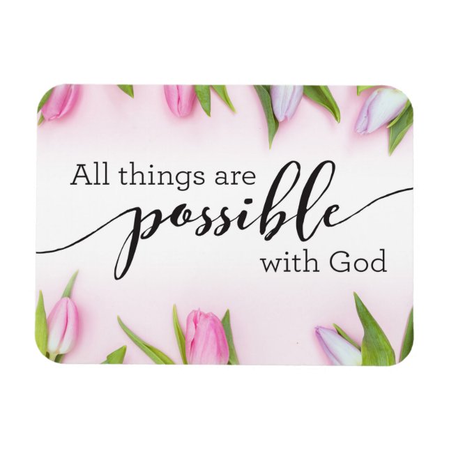 All Things are Possible with God Magnet (Horizontal)