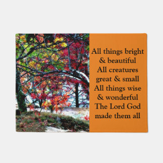 All things bright and beautiful door mat