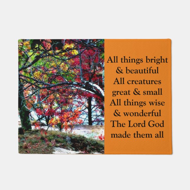 All things bright and beautiful door mat (Front)