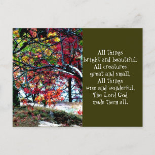 All Things Bright and Beautiful Postcard