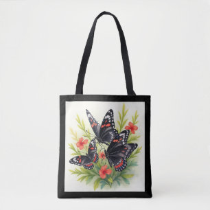 All Things Butterflies Callicore kolyma Black Whit Tote Bag