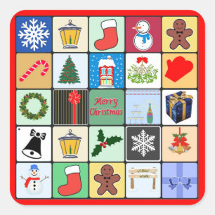 All Things Christmas Square Sticker