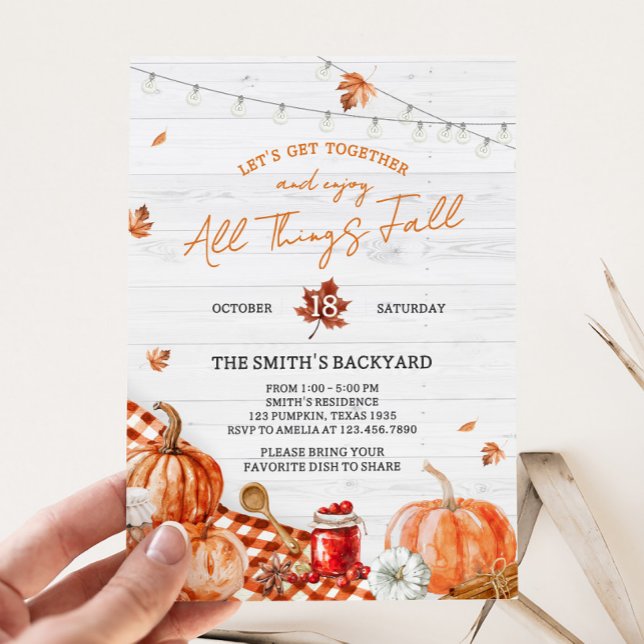 All Things Fall Festival Party Invitation (All Things Fall Party Invitation)