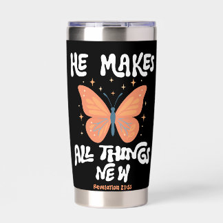 All Things New Christian Faith Bible Verse Insulated Tumbler