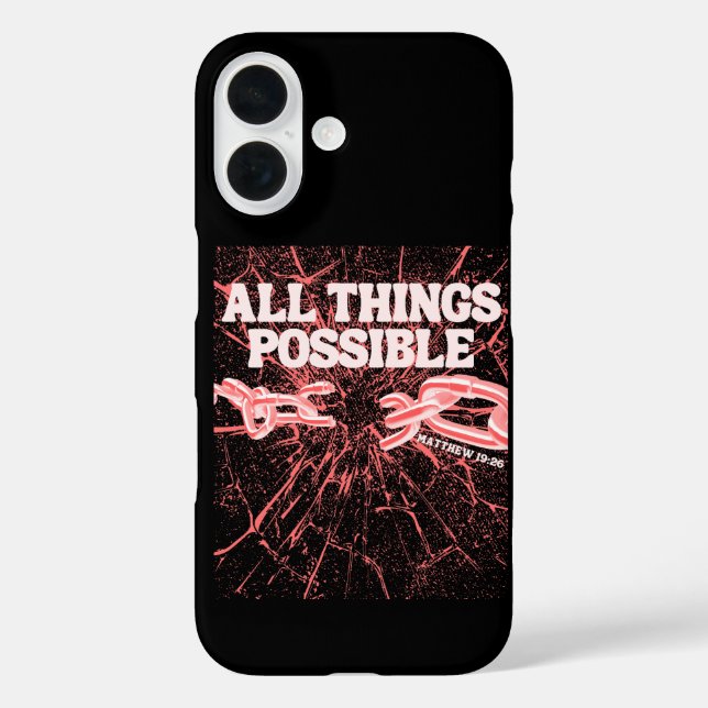 All Things Possible – Matthew 19:26 Case-Mate iPhone Case (Back)