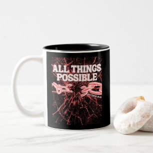 All Things Possible – Matthew 19:26 Two-Tone Coffee Mug