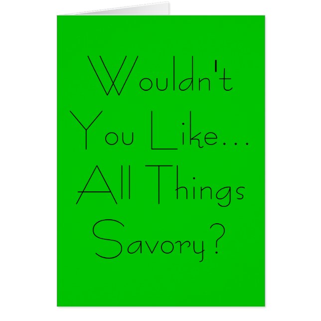 All Things Savory (Front)
