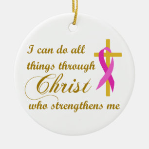 All Things Through Christ Ceramic Ornament