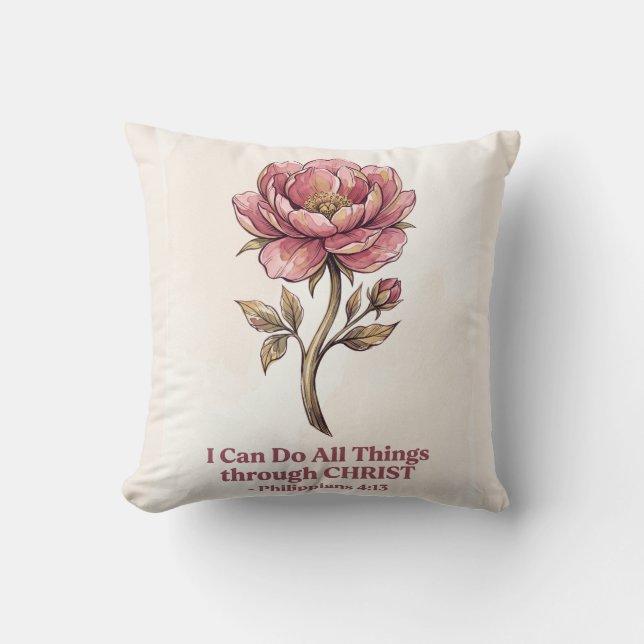 All Things Through Christ Cushion (Front)