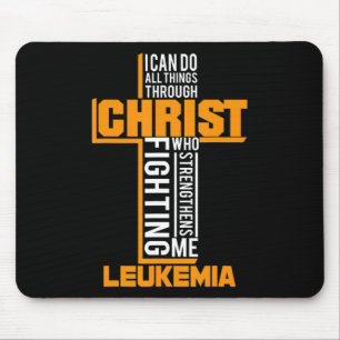 All Things Through Christ Leukaemia Warrior Awaren Mouse Pad