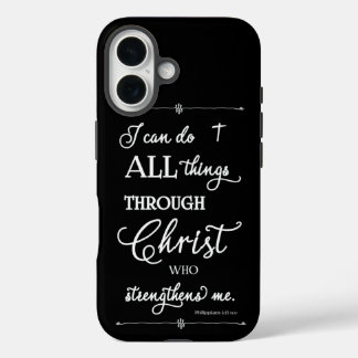 All Things Through Christ - Philippians 4:13 iPhone 16 Case