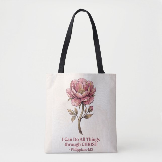 All Things Through Christ Tote Bag (Front)