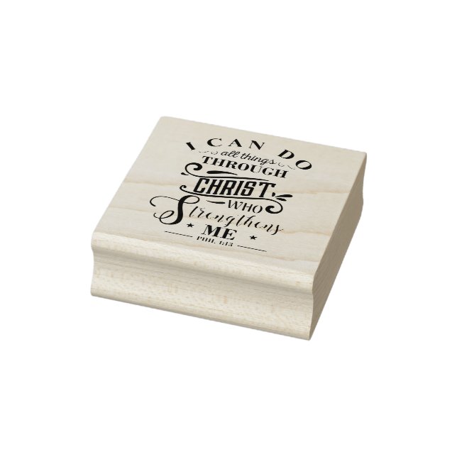 All Things Through Strength Quote Rubber Stamp (Stamp)