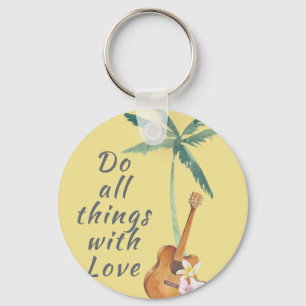 All Things With Love Tropical Key Ring
