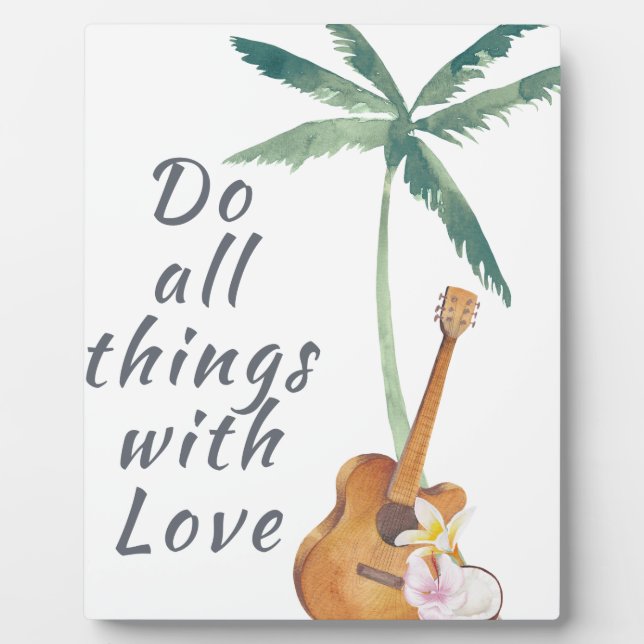 All Things With Love Tropical Plaque (Front)