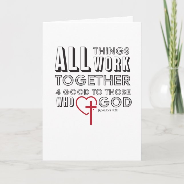 All Things Work Together 4 Good Inspirational Card (Front)