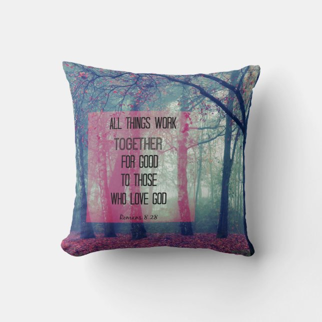 All things work together for Good Bible Verse Cushion (Front)