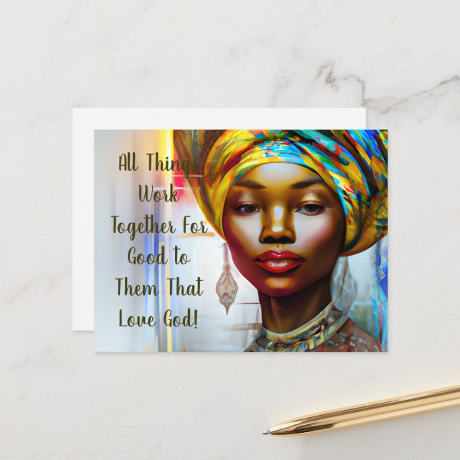 All Things Work Together For Good!  Postcard (Front/Back In Situ)