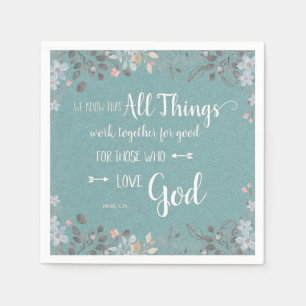 All Things Work Together - Rom 8:28 Napkin