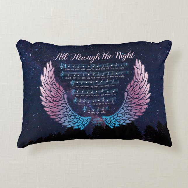 All Through the Night Accent Pillow (Front)