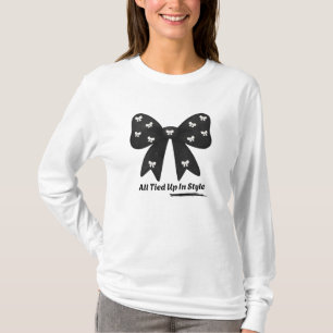 All Tied Up In Style – Chic Minimalist Bow T-Shirt