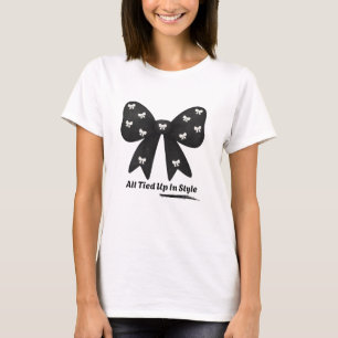 All Tied Up In Style – Chic Minimalist Bow T-Shirt