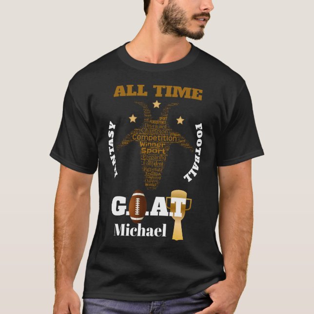 All Time Fantasy Football GOAT Tee (Personalise) (Front)