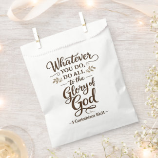 All to the Glory of God Scripture  Favour Bag