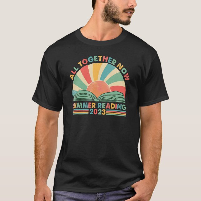 All Together Now Summer Reading 2023 Retro Sun Boo T-Shirt (Front)