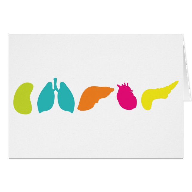 All Transplant Organs | Generic Greeting Card (Front Horizontal)