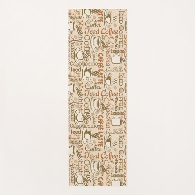 All Types of Coffee Yoga Mat (Front)