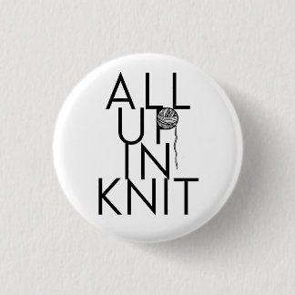 All Up In Knit 3 Cm Round Badge